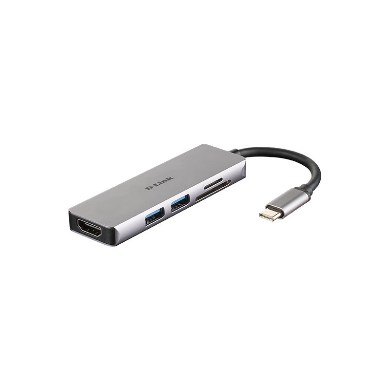 D-link- Hub USB-C-2xUSB,1xSD/microSD 1xHDMI