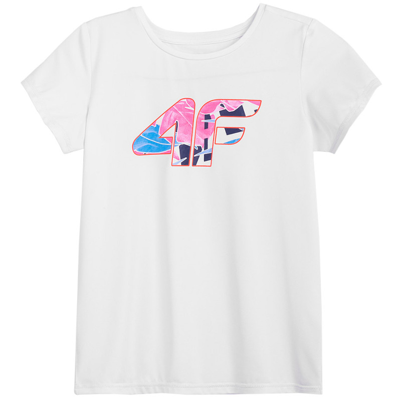 Koszulka dla dziewczynki 4F biała HJL21 JTSD015 10S