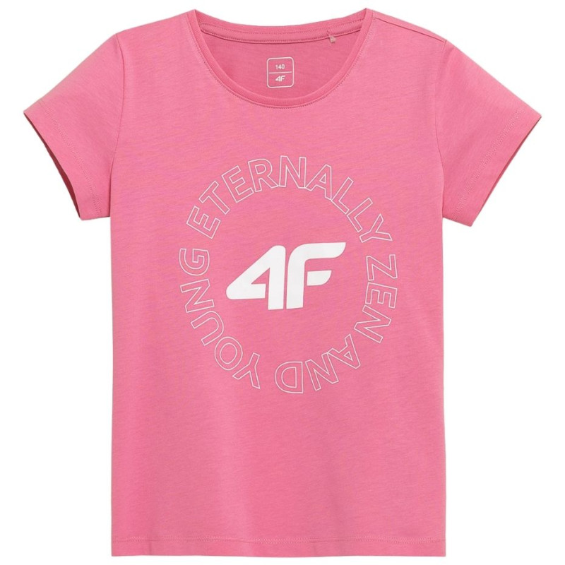 Koszulka dla dziewczynki 4F różowa HJZ21 JTSD002 54S
